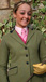 J 20 leaf green tweed with feint dusky pink, bright blue, orange and gold overcheck.jpg